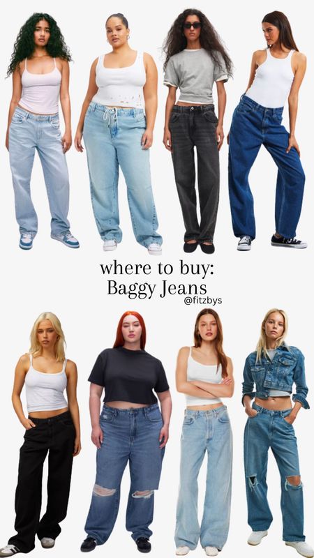 places to buy baggy denim jeans *more linked than pictured* 

Jeans, denim jeans, blue jeans, light washed jeans, dark washed jeans, black jeans, baggy jeans, slouchy jeans, oversized jeans, baggy denim pants, ripped baggy jeans, baggy pants, trendy jeans, wide leg jeans, straight leg jeans, where to buy baggy jeans, denim, dark denim, light denim jeans, affordable jeans, expensive jeans, 90s jeans, y2k baggy jeans, cute jeans, skater jeans, 
#jeans #denim #baggyjeans #baggydenim #summerjeans #trendyjeans #denimjeans #baggylightwashedjeans #y2kbaggyjeans #slouchyjeans #widelegjeans #summeroutfit 


#LTKstyletip #LTKSeasonal #LTKFind
