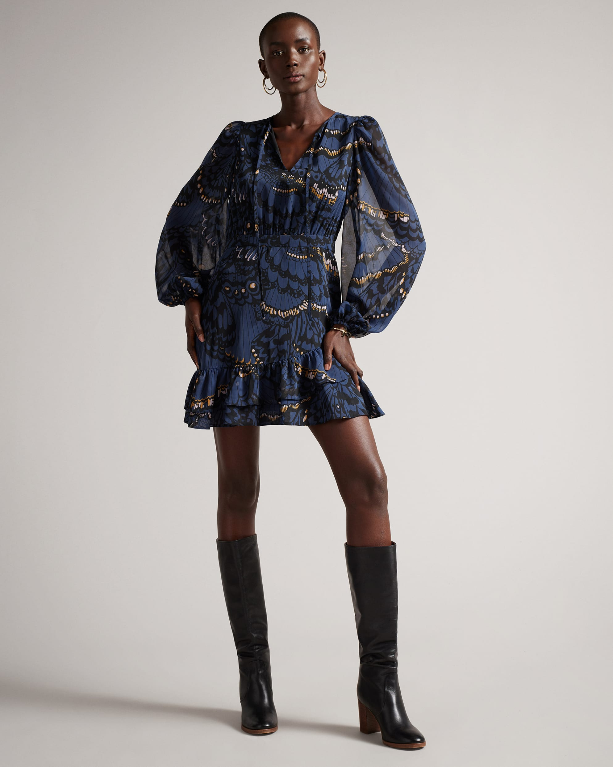 Ruffle Asymmetric Mini Dress | Ted Baker (US)