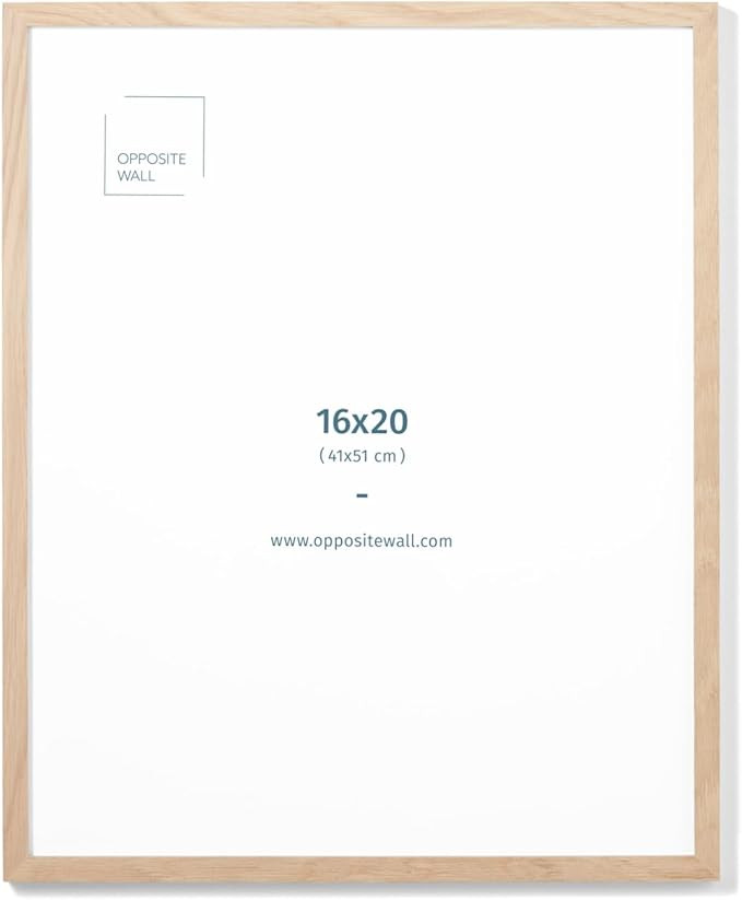 Opposite Wall - 16x20 in - Natural Solid Oak Wood Picture Frame - Lightweight, Versatile & Shatte... | Amazon (US)