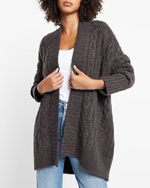 Cozy Cable Knit Cardigan | Express