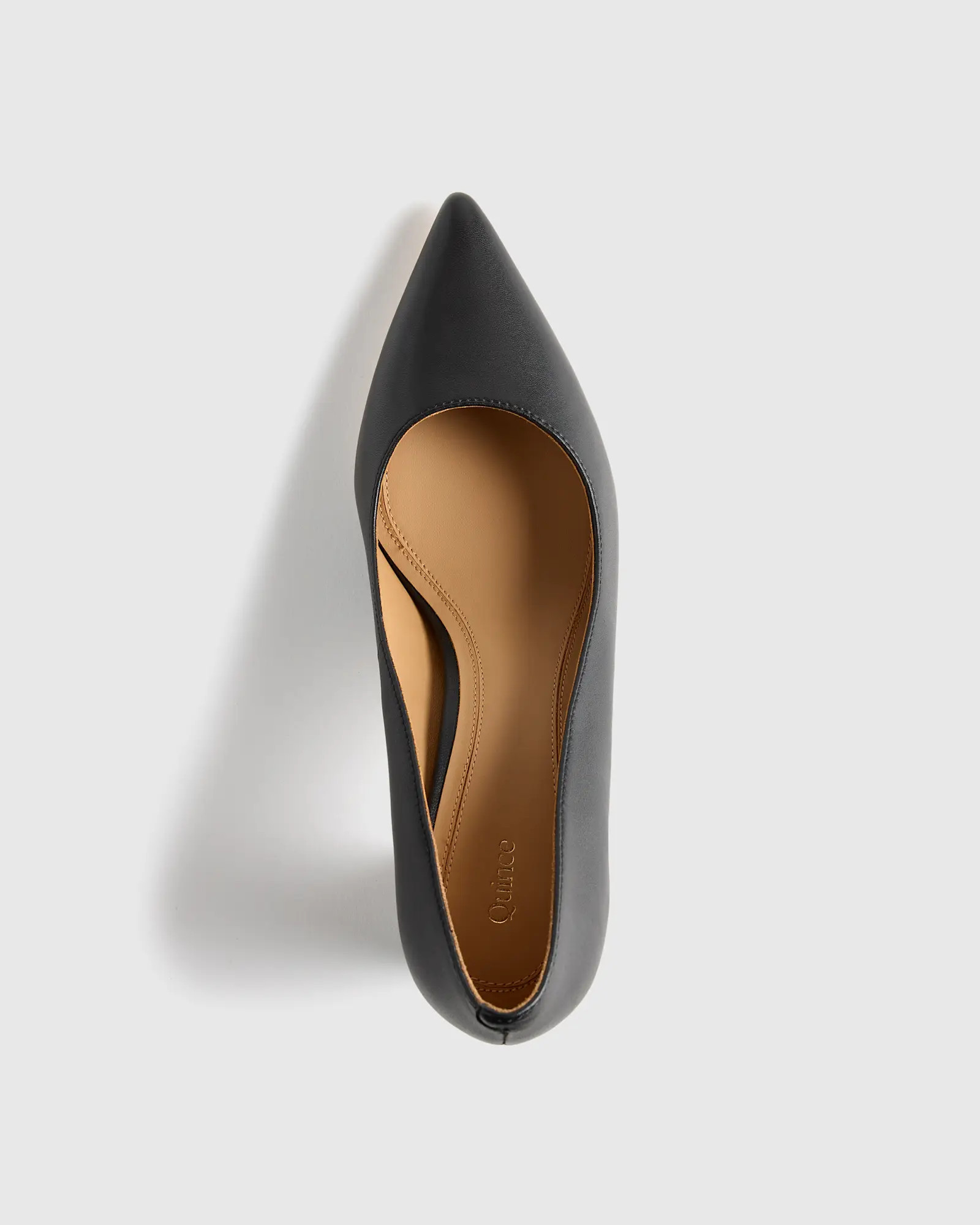 Italian Leather 65mm Block Heel Pump | Quince