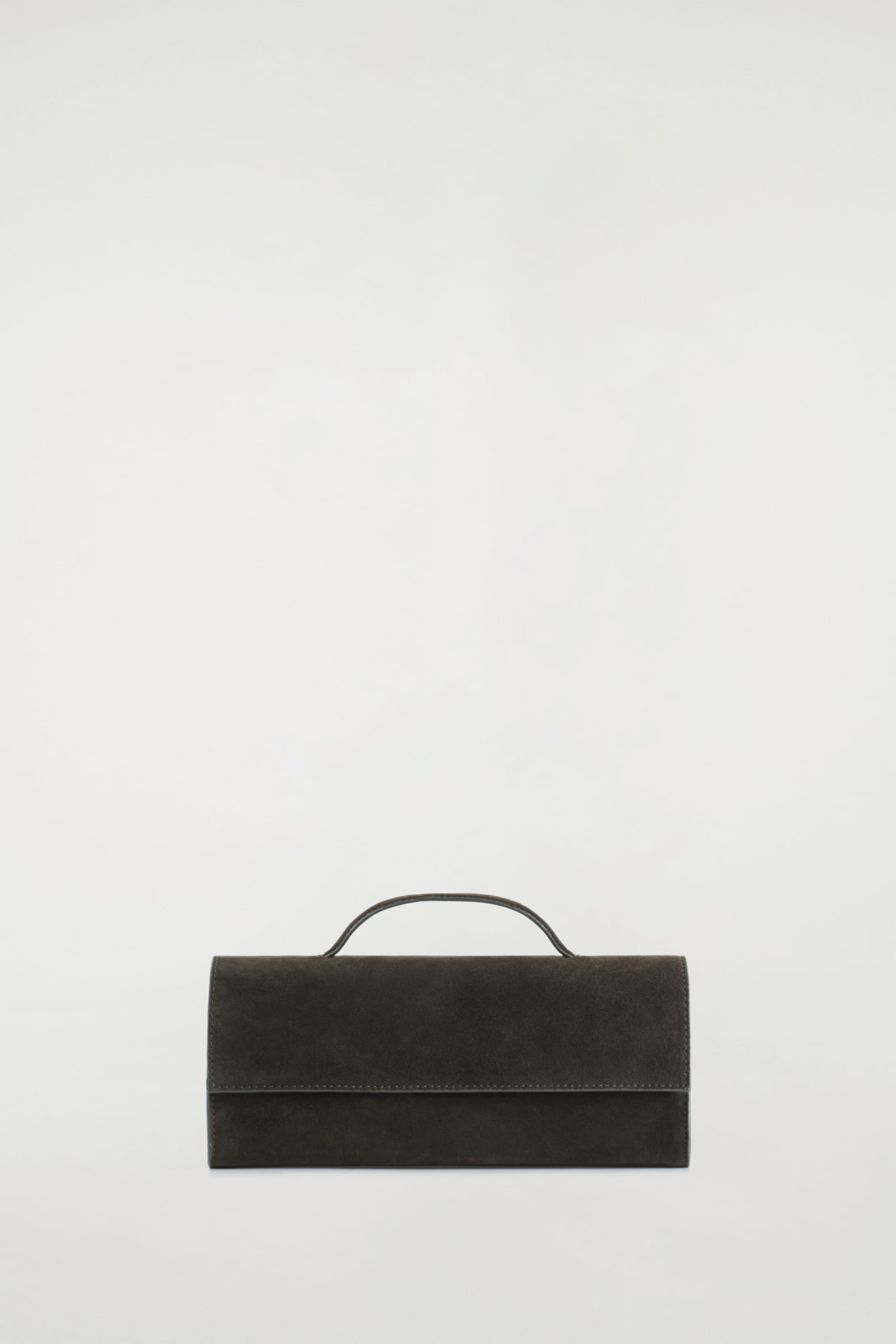 GALLERY CLUTCH BAG - SUEDE - DARK BROWN | COS | COS UK