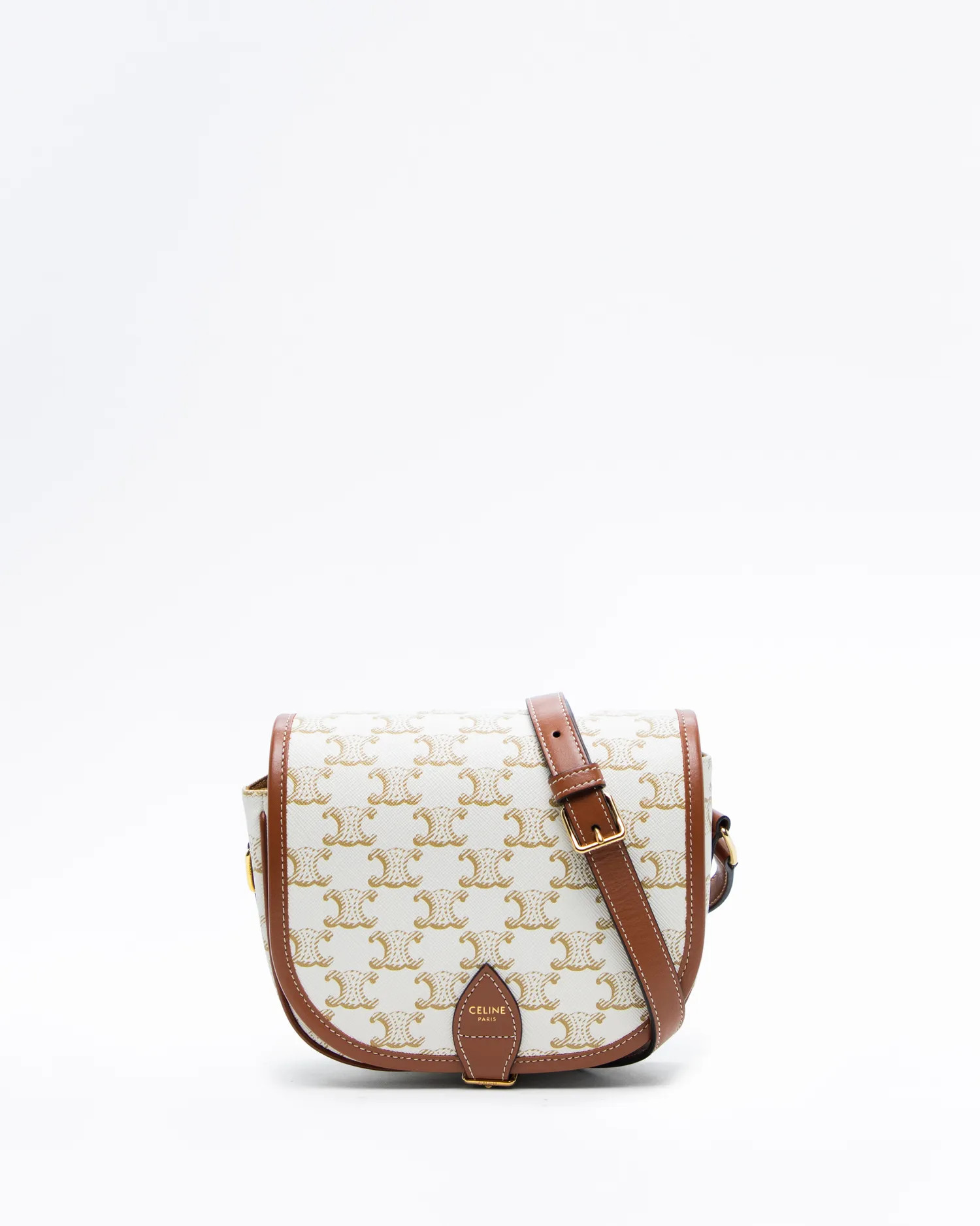 Canvas Triomphe Medium Folco Bag | Vivrelle
