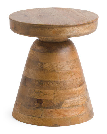 19in Solid Wood Side Table | TJ Maxx