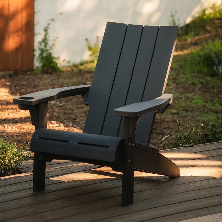 Keter Modern Adirondack Resin Outdoor Furniture Patio Chairs with Cup Holder-Perfect for Beach, P... | Walmart (US)