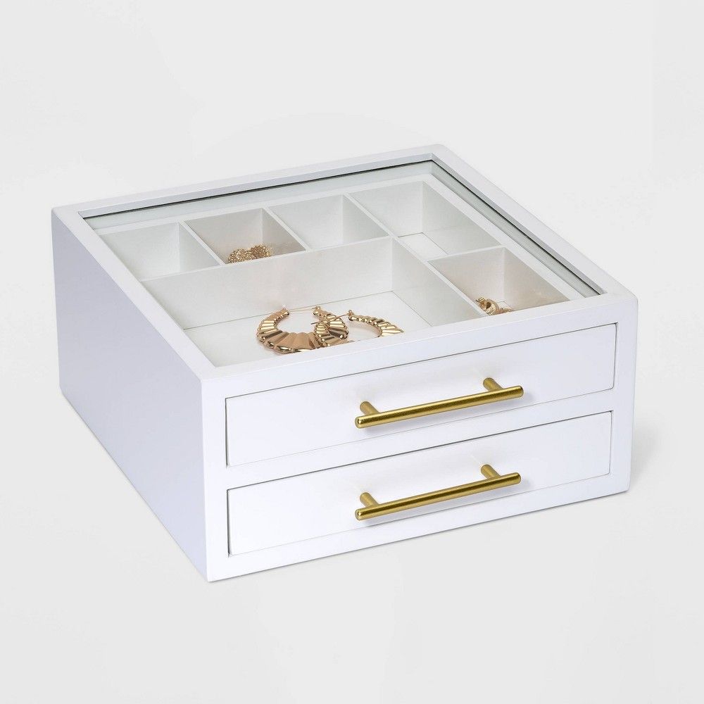 Double Jewelry Drawer Organizer - A New Day White | Target