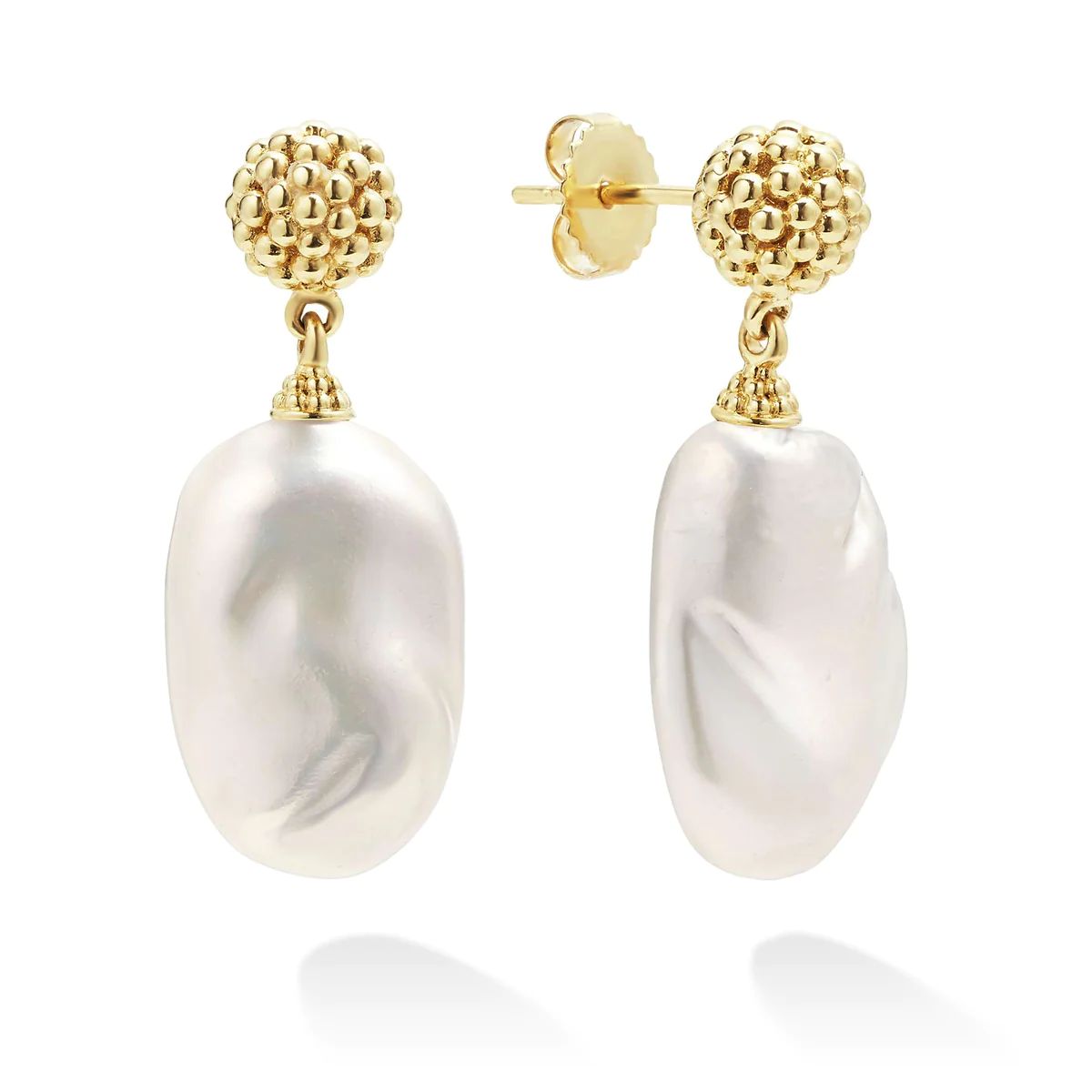 Baroque Pearl Drop Earrings | LAGOS