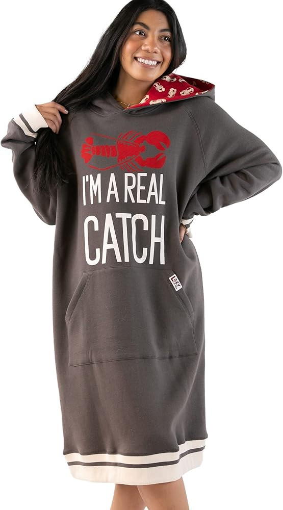 Lazy One Oversized Hoodie Sweatshirt, Comfortable Sleepwear, Sweater Dress For Women | Amazon (US)