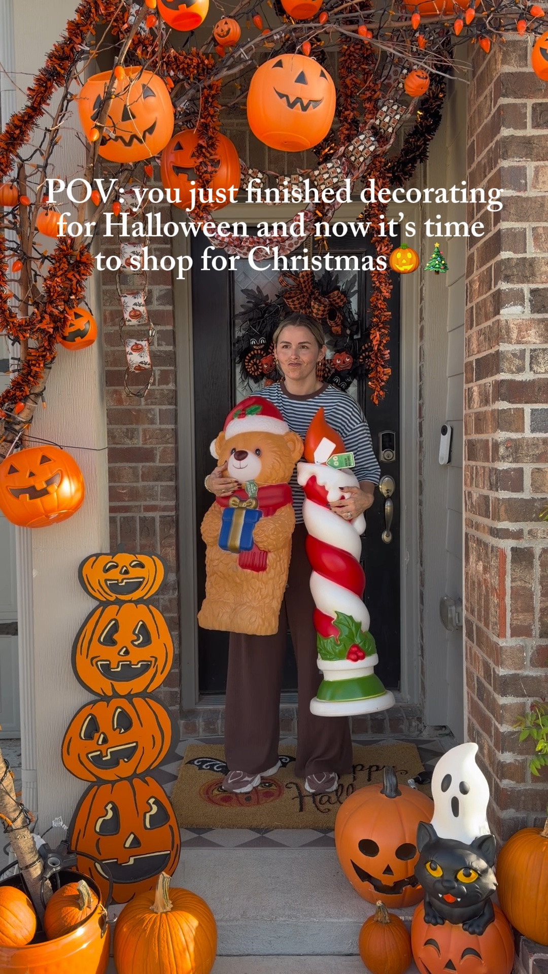 Halloween porch but time to shop for Christmas blow molds from Walmart😂

#LTKSeasonal #LTKHome