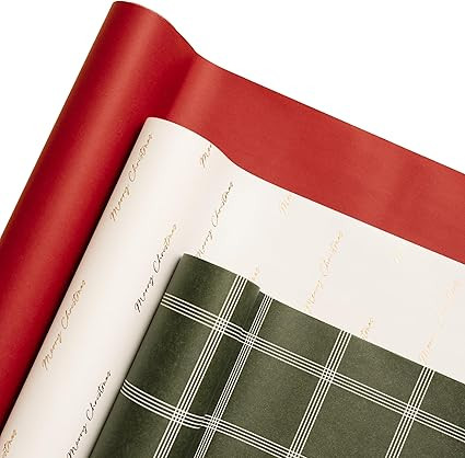 Merry Market Christmas Wrapping Paper Rolls, Premium Matte Gift Wrap, 30” x 168” Large Roll, ... | Amazon (US)