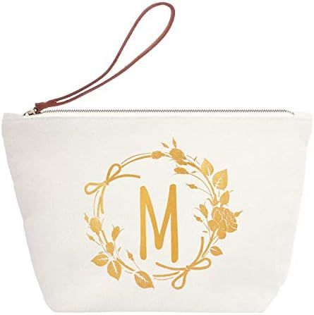 ElegantPark Monogrammed Gifts for Women Personalized Makeup Bag Monogram M Initial Makeup Bag for... | Amazon (US)