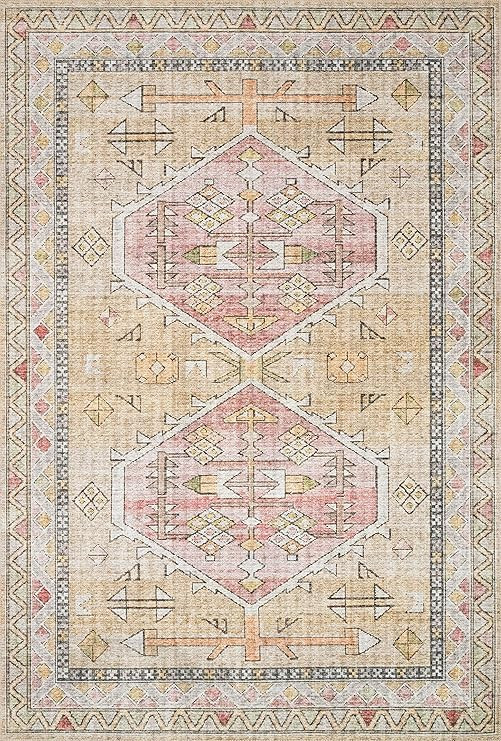 Loloi II Skye Collection SKY-04 GOLD / BLUSH, Traditional 2'-0" x 5'-0" Accent Rug | Amazon (US)