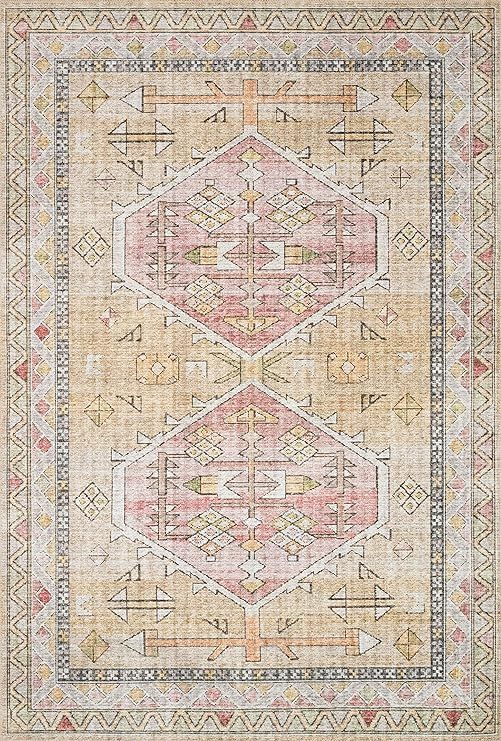 Loloi II Skye Collection SKY-04 GOLD / BLUSH, Traditional 2'-0" x 5'-0" Accent Rug | Amazon (US)