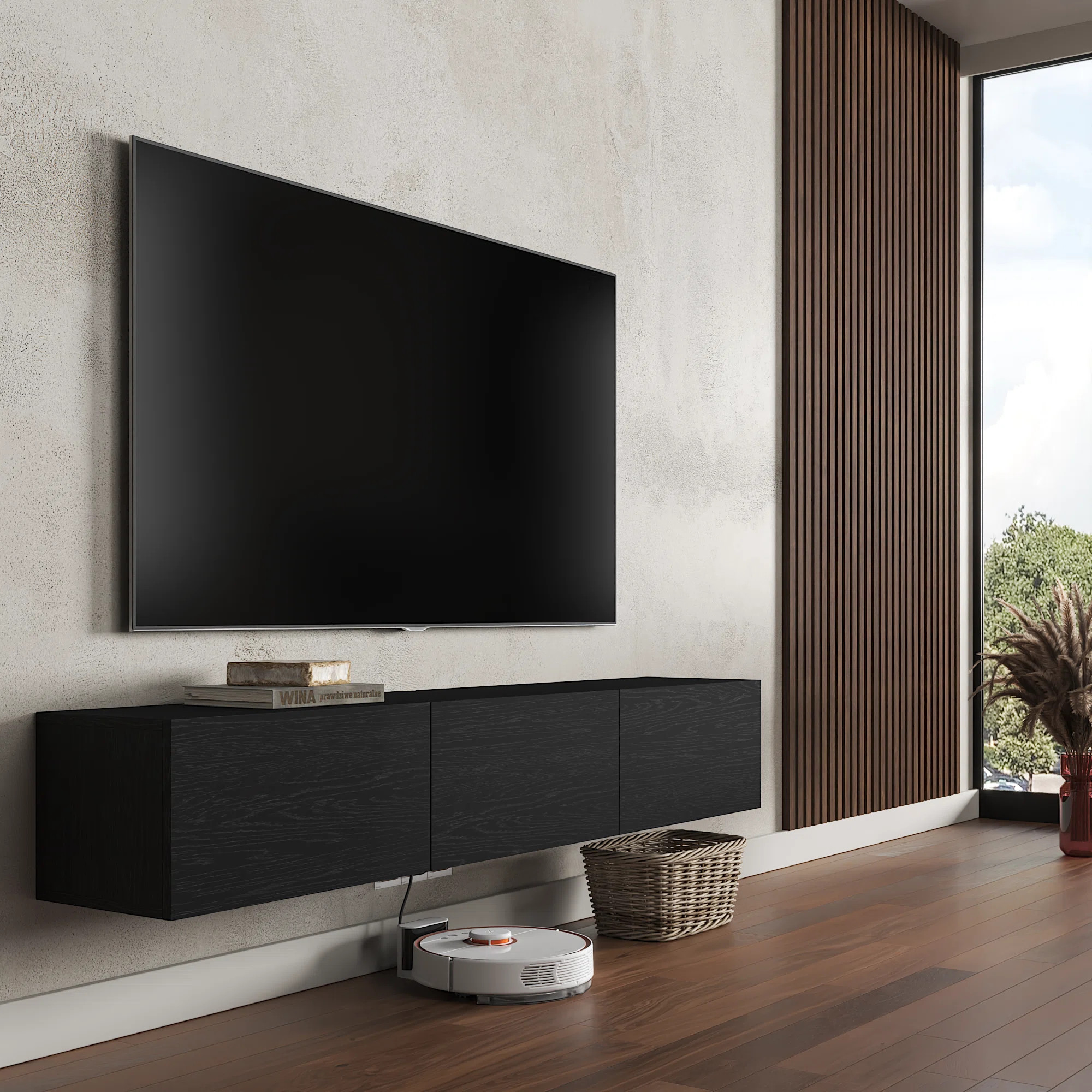 Latitude Run® Colima Modern Floating TV Stand Up to 80" TVs Wall-Mounted Media Console with Stor... | Wayfair North America