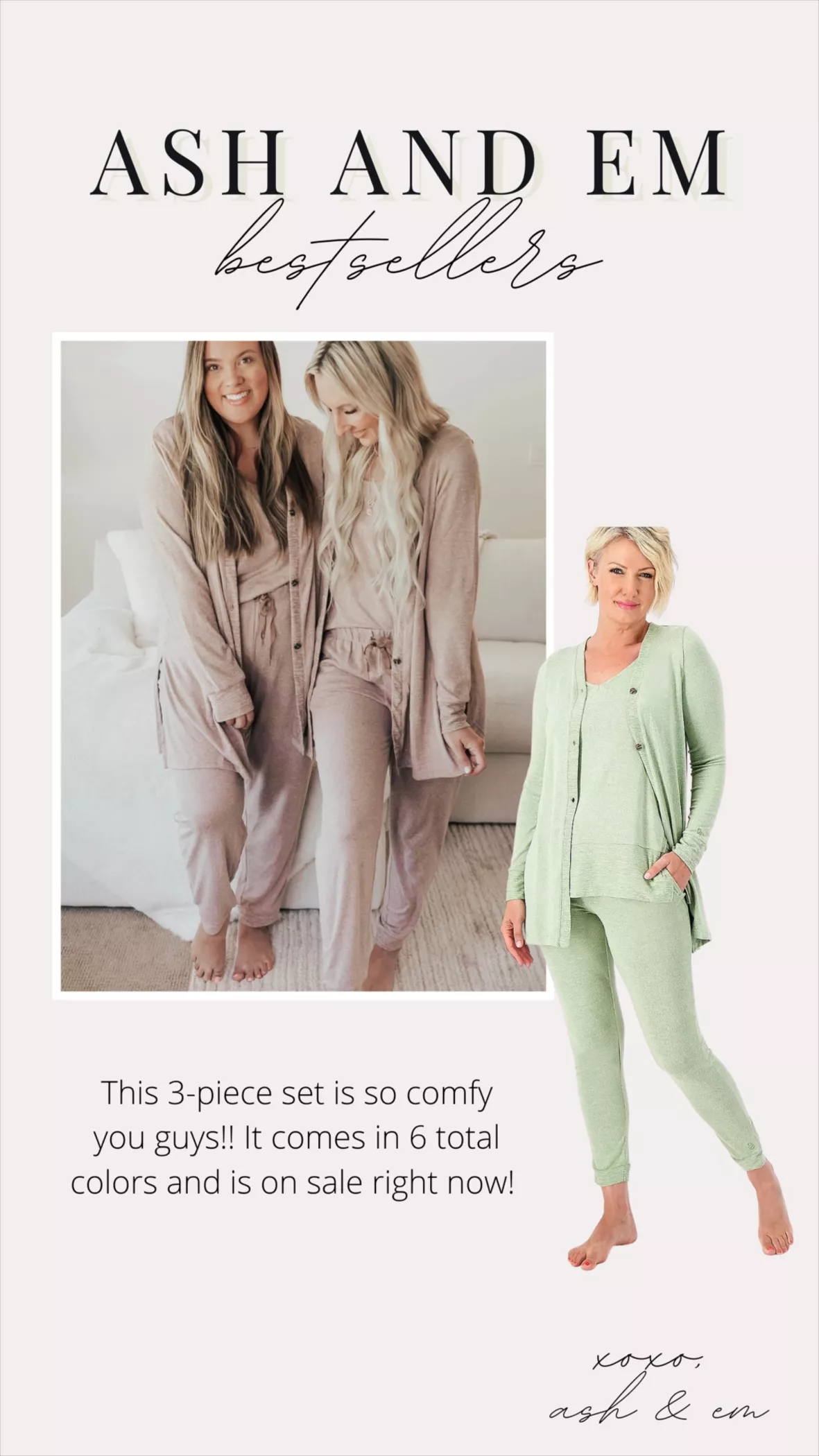 Cuddl Duds Luxe Sweater Knit 3-Piece Lounge Set