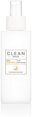 CLEAN SPACE Linen & Room Spray | Aromatic Mist in Reusable Glass Vase | Gentle Vegan Formula | Pe... | Amazon (US)