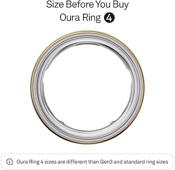 Oura Ring 4 - Gold - Size 7 - Size Before You Buy | Amazon (US)