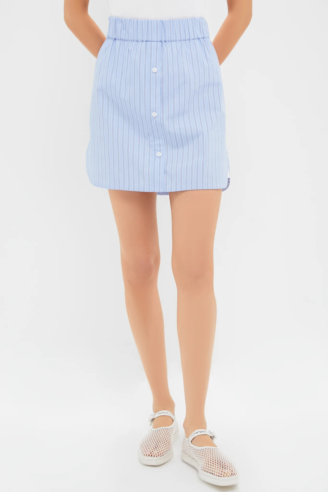 Blue and White Stripe Frankie Skirt | Tuckernuck (US)