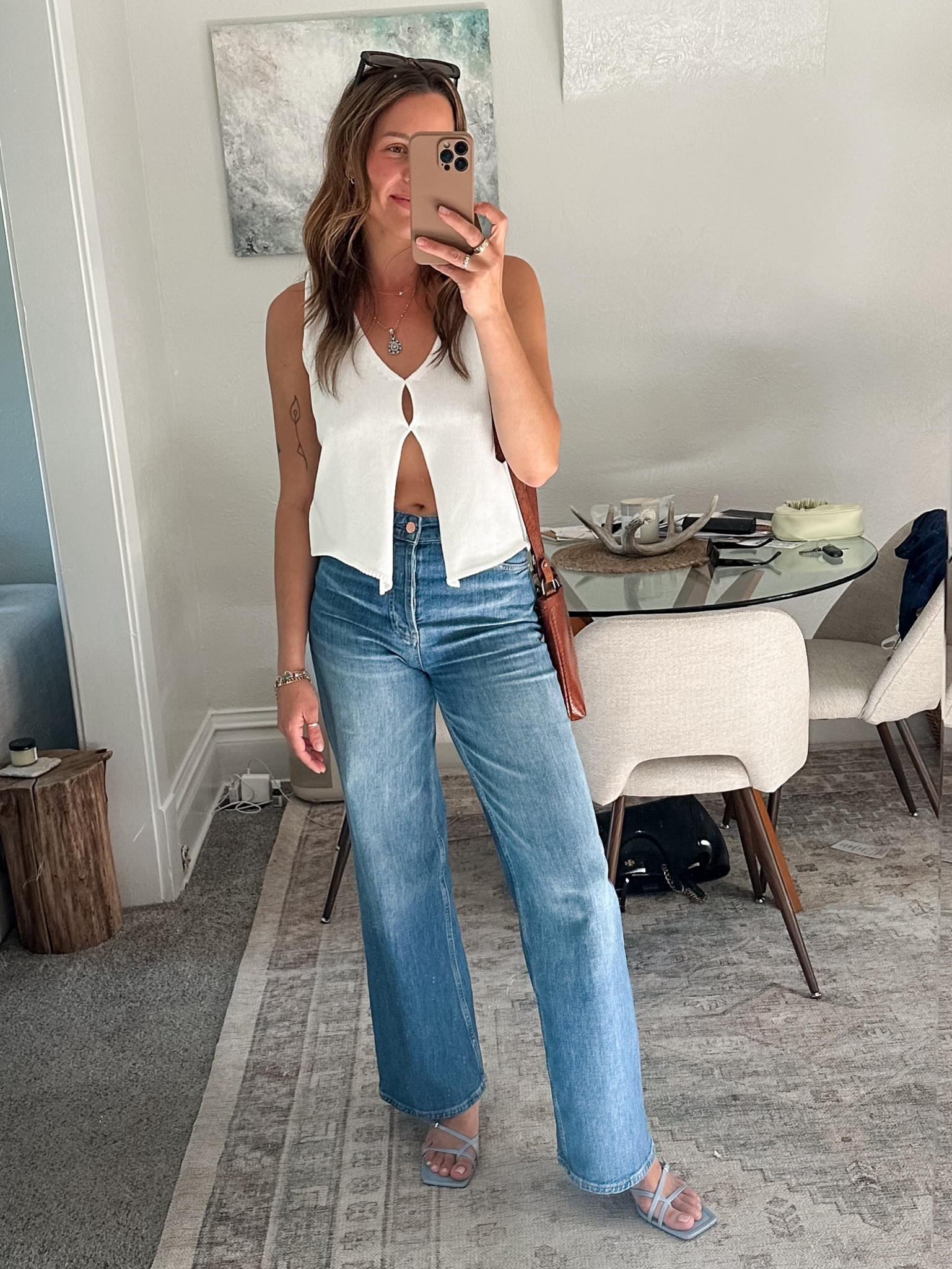 Jeans are my new favorite! Top is linked in my Amazon storefront! 
