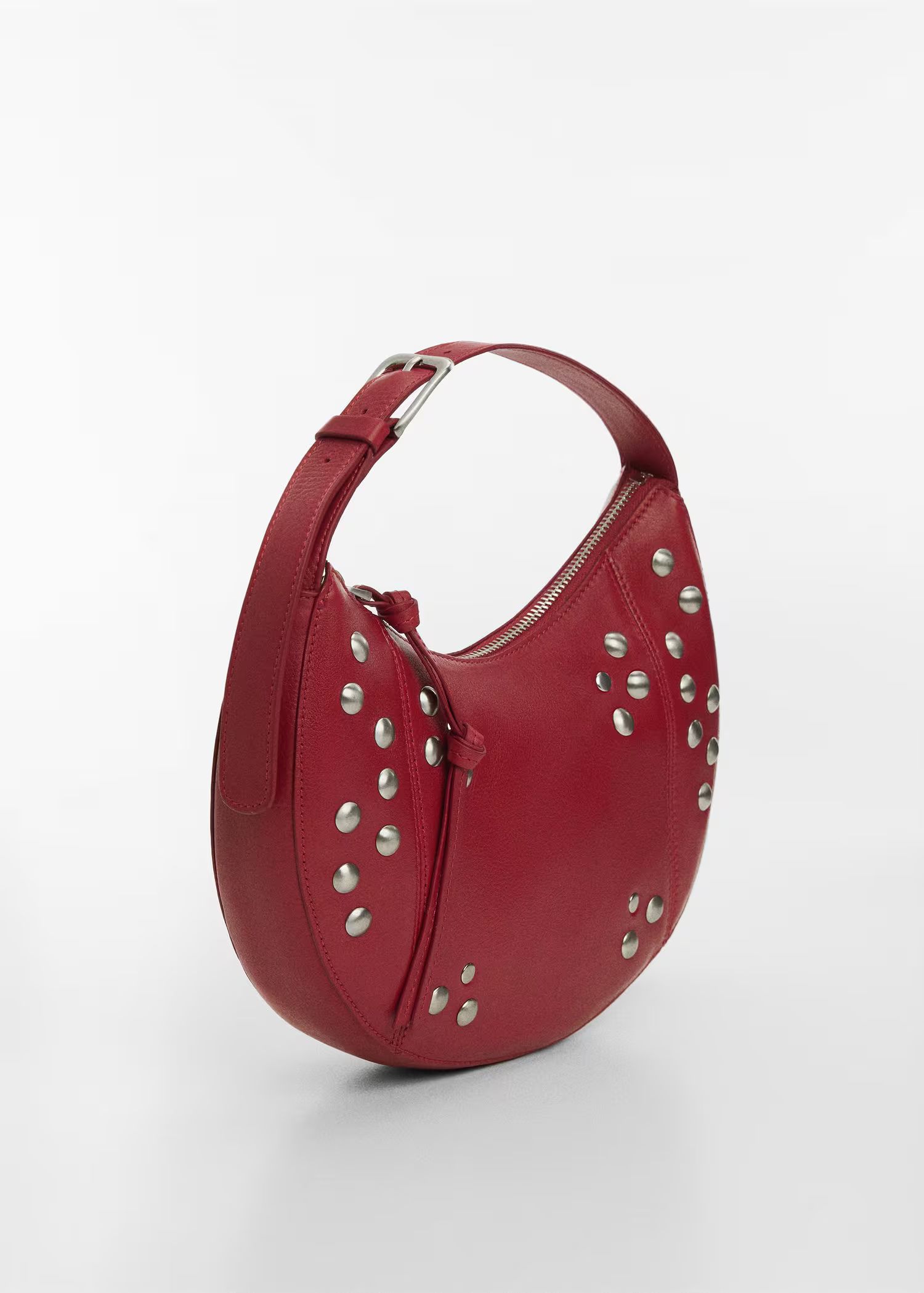 Stud leather bag -  Women | Mango USA | MANGO (US)