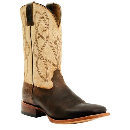 Rank 45 Men s 45&Reg; Deuce Western Boot Broad Square Toe Cream/Brown 10 D(M) US | Walmart (US)