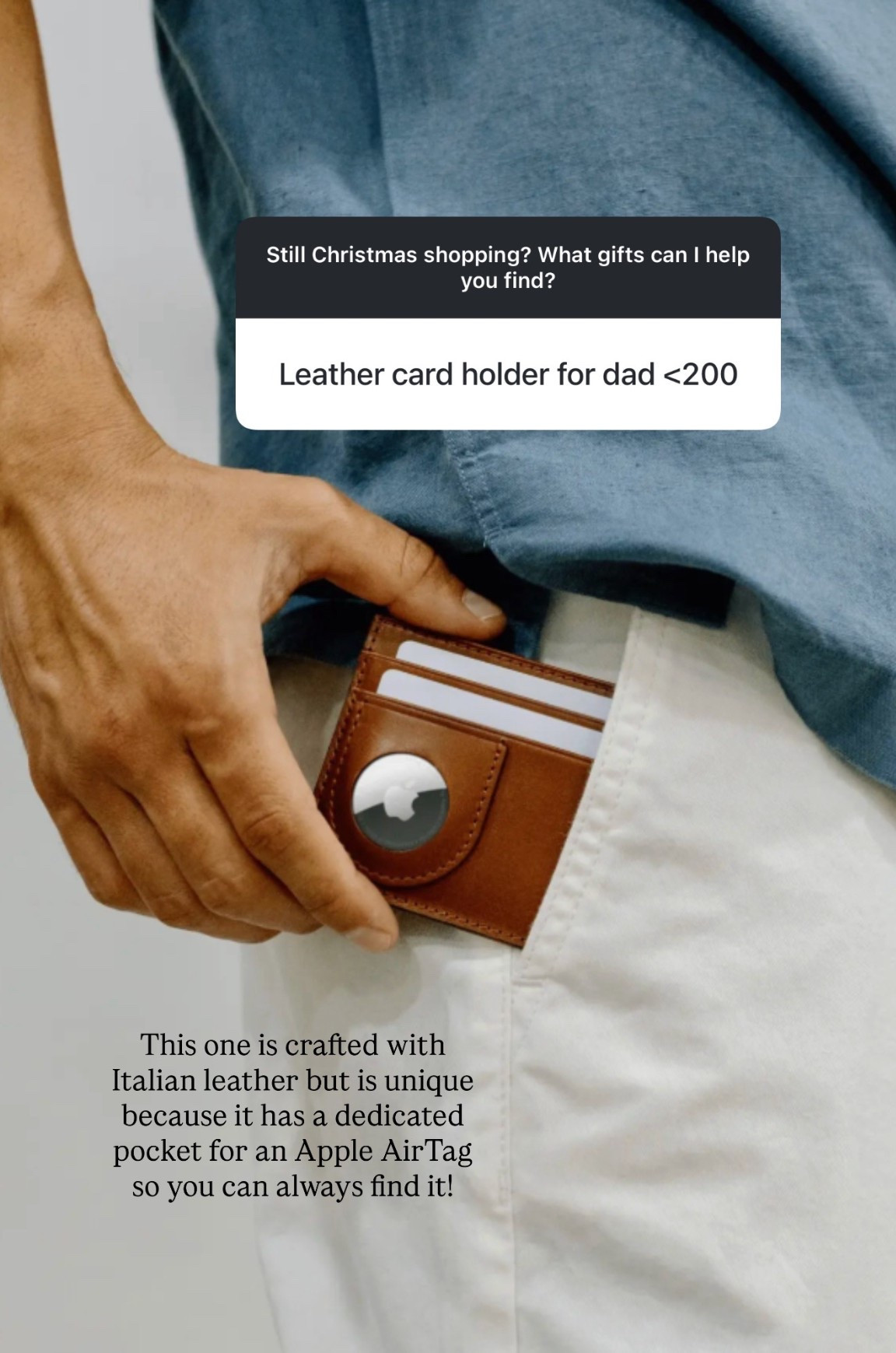 Coolest gift - leather card holder with Apple AirTag! 

#LTKGiftGuide #LTKMens #LTKHoliday