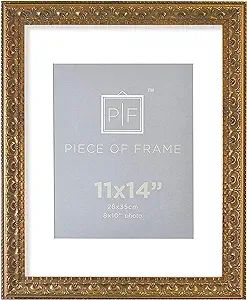 Golden State Art, 11x14 Ornate Finish Photo Frame, with White Mat for 8x10 Picture & Real Glass, ... | Amazon (US)
