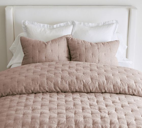 Belgian Flax Linen Tufted Quilt | Pottery Barn (US)