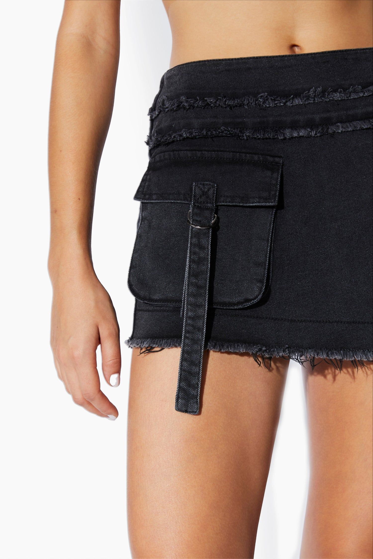 DALILAH DENIM SKIRT | DENIM CHARCOAL | RTA