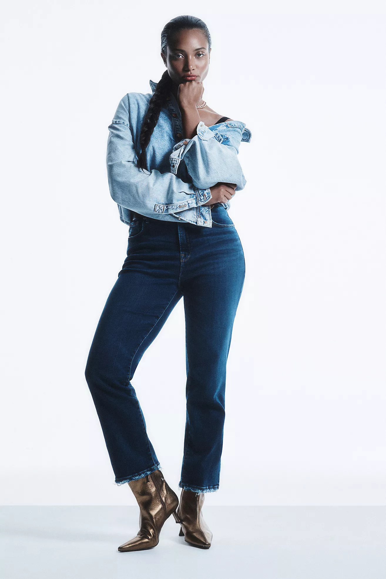 Good American Good Legs High-Rise Straight Jeans | Anthropologie (US)