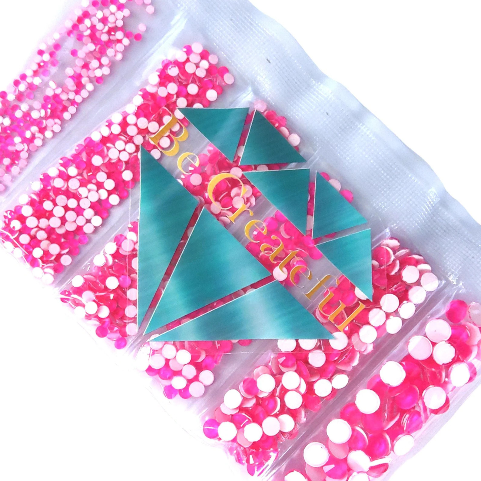 Multi-size Neon Pink Flatback Rhinestones - Etsy | Etsy (US)