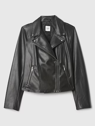 Vegan-Leather Moto Jacket | Gap Factory