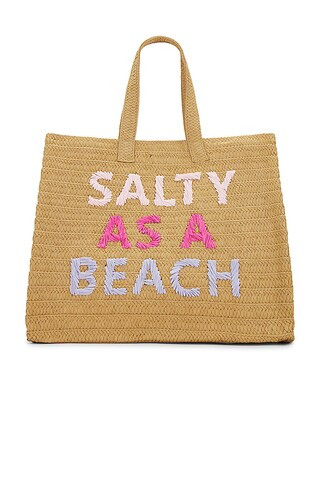 BTB Los Angeles Salty As A Beach Tote in Sand & Pink Rainbow from Revolve.com | Revolve Clothing (Global)