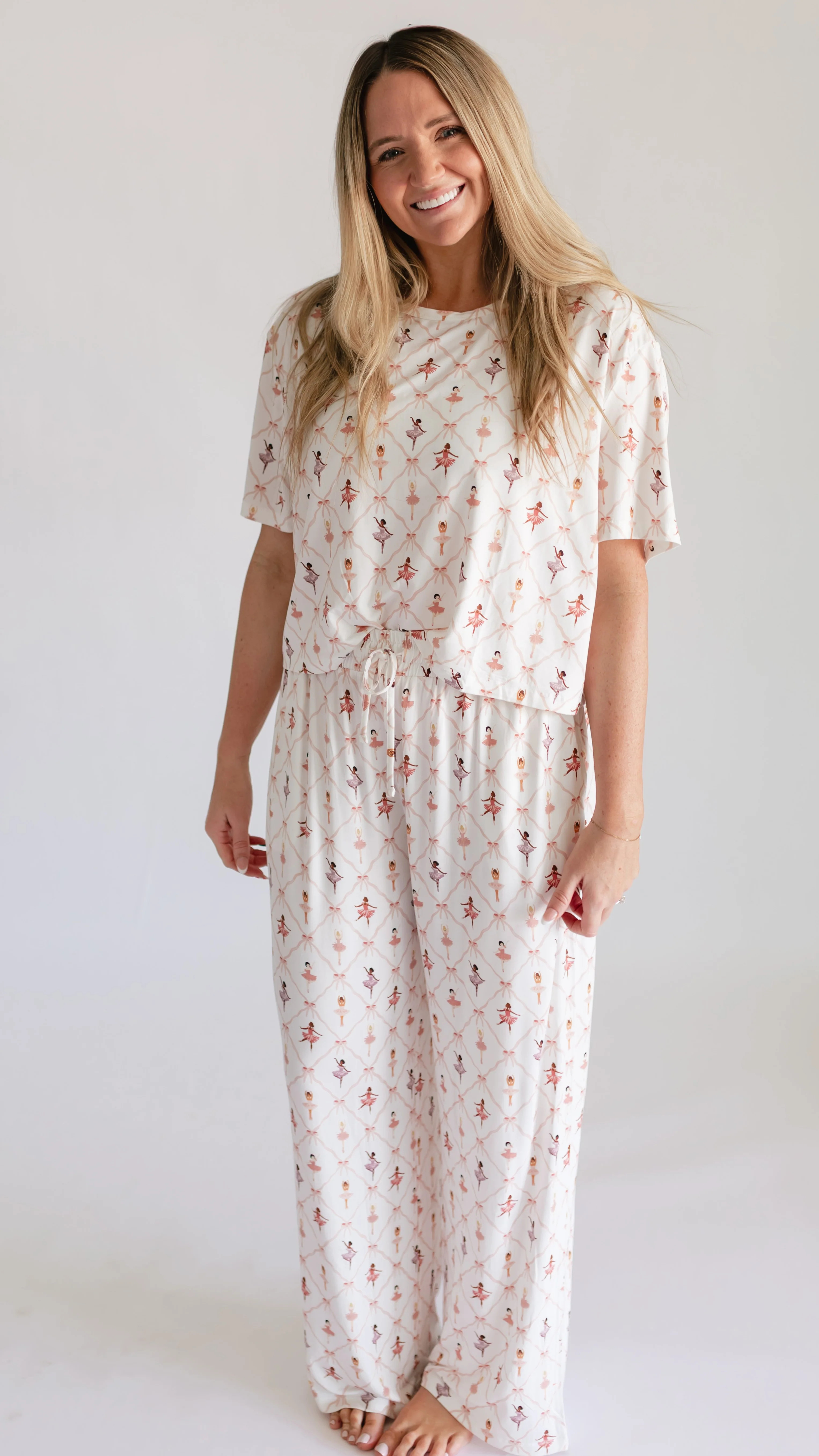 Womens T-Shirt Lounge Set in Dance | Silks Design