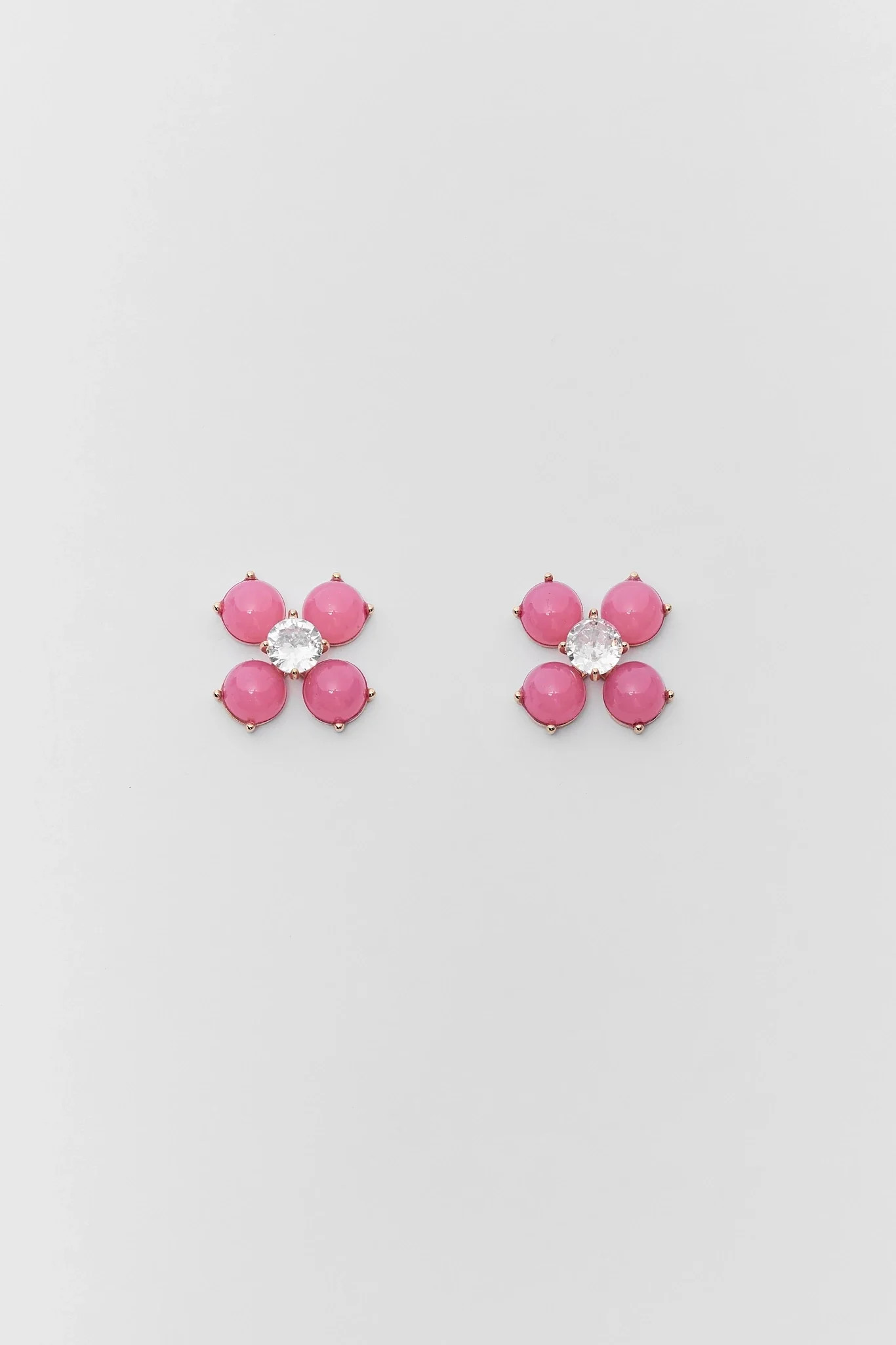 Pink Flower Stud Earrings | Avara