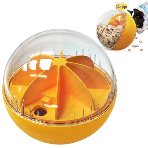 Enrichment Interactive Dog Treat Toy - Level 1 Mental Stimulation for Dogs，Mentally Stimulating Dog Toys for Boredom Busy (Beginner-Orange 5.6" Squeaky Ball) | Amazon (US)