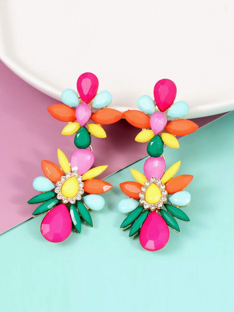 Rhinestone Decor Drop Earrings | SHEIN