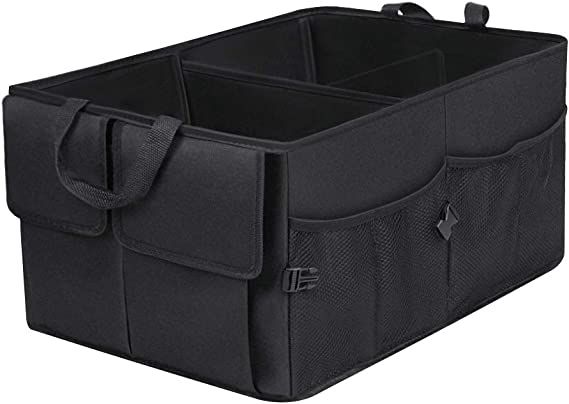 JiatuA Car Trunk Organizer, Trunk Organizer for SUV, 8 Pocket Backseat Trunk Organizer, Waterproo... | Amazon (US)