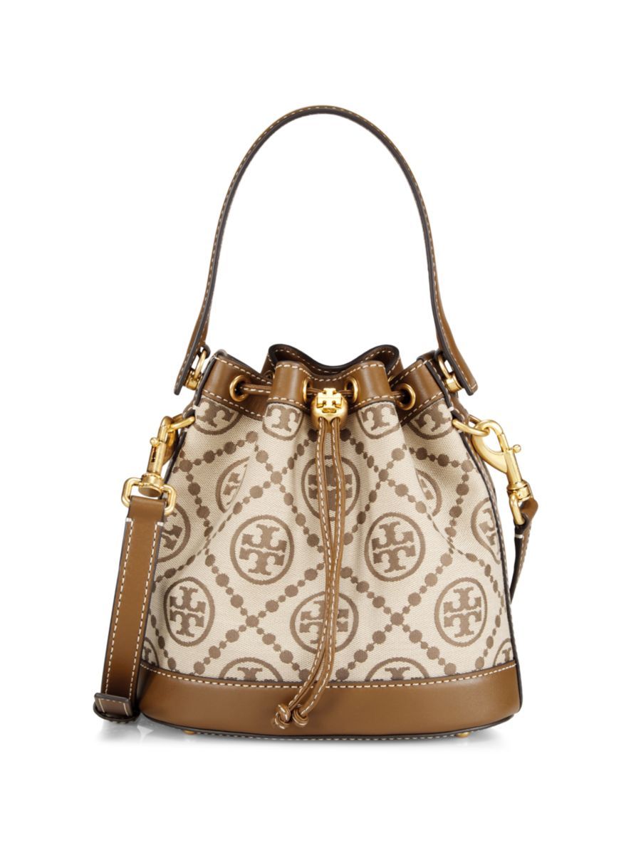 Tory Burch T Monogram Jacquard Bucket Bag | Saks Fifth Avenue