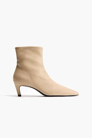 H & M - Heeled Sock Boots - Beige | H&M (US + CA)
