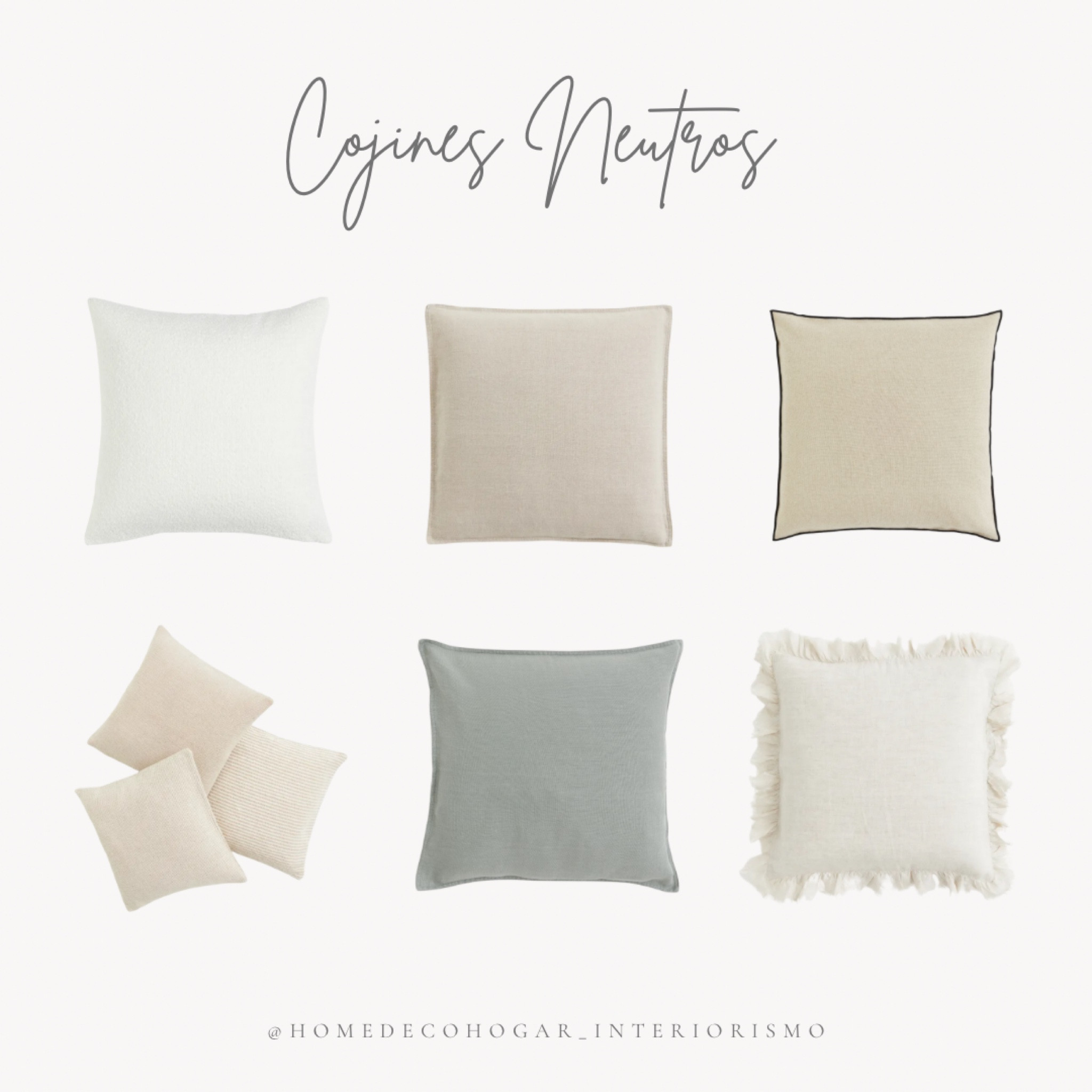 Selección de cojines en tonos neutros para decorar tu casa. 

#LTKhome #LTKeurope