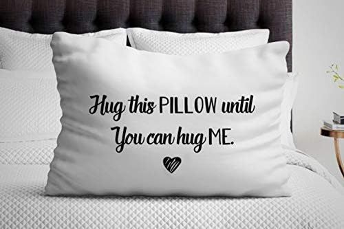 Hug This Pillow Until You can Hug me Going Away Gift Long Distance Relationship Gift | Amazon (US)