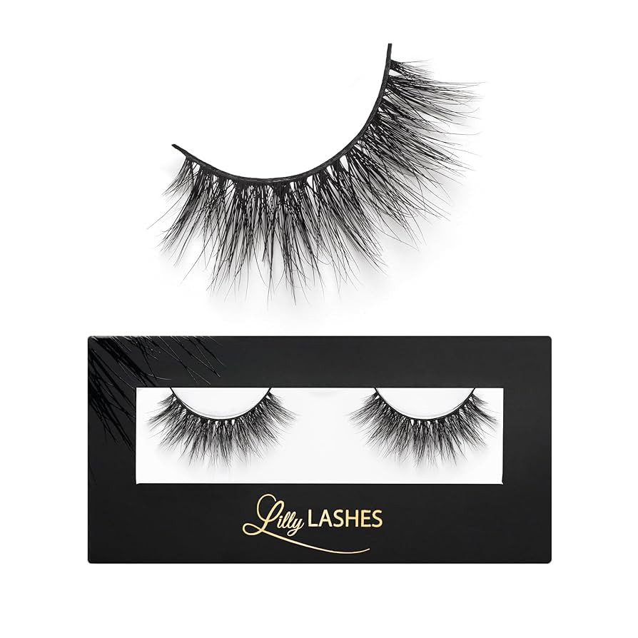 Lilly Lashes 3D Miami Faux Mink Strip Eyelashes, False Eyelashes Dramatic Look, Reusable False La... | Amazon (US)