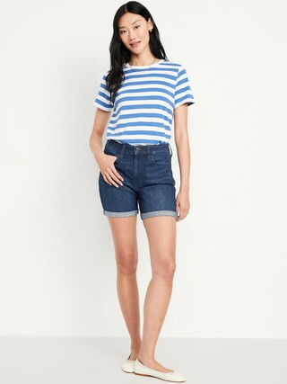 High-Waisted Wow Jean Shorts -- 5-inch inseam | Old Navy (US)