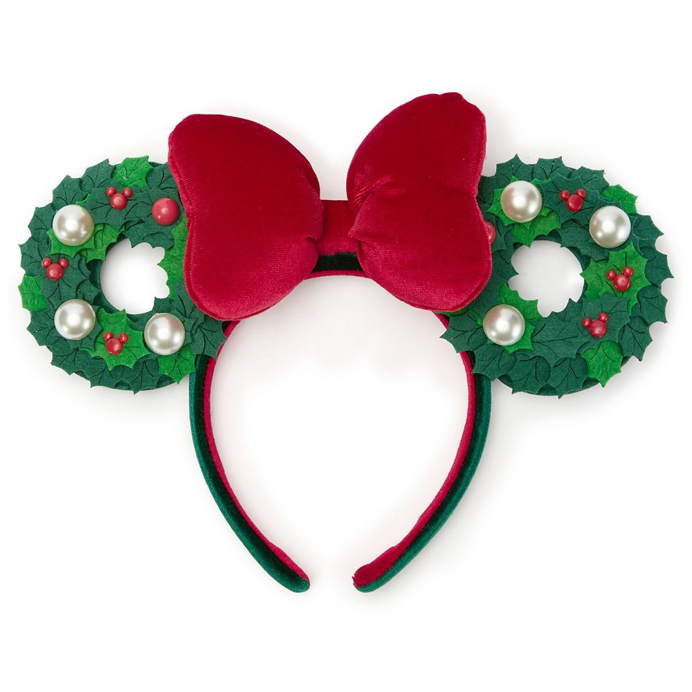 Minnie Mouse Holiday Wreath Ear Headband for Adults | Disney Store