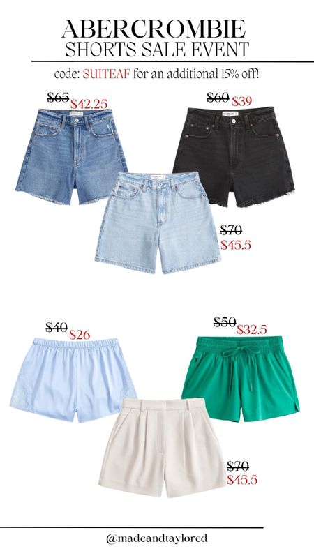 Abercrombie shorts sale! Use code SUITEAF for an extra 15% off

#LTKFindsUnder100 #LTKSaleAlert #LTKFindsUnder50