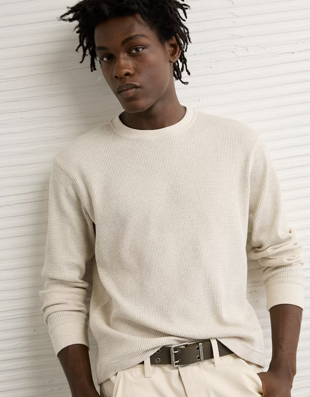 AE Cozy Waffle Thermal T-Shirt | American Eagle Outfitters (US & CA)