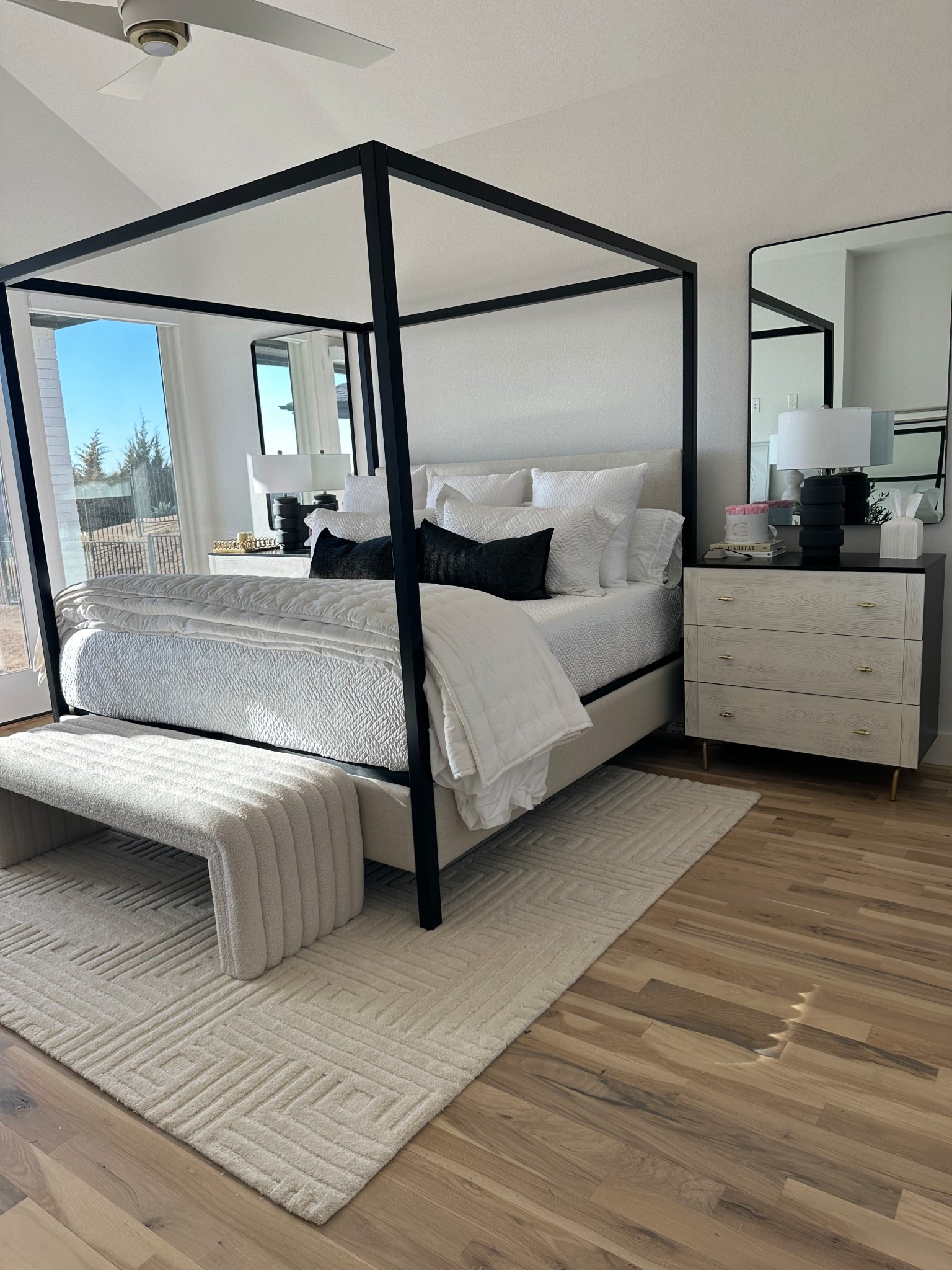 My canopy bed and dresser nightstands 
Modern bedroom 

#LTKFindsUnder50 #LTKFindsUnder100 #LTKHome