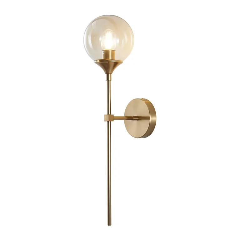 KCO Lighting Brushed Brass Wall Mounted Sconce, Modern Globe Wall Light, Vintage Long Wall Lamp, ... | Walmart (US)