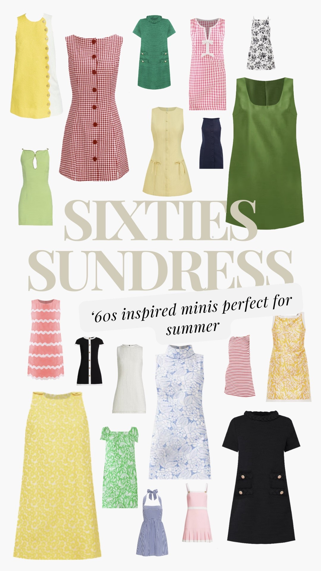 Does one of your fashion icons include Jackie O? Then at least one of these fabulous yet timeless ‘60s inspired minis HAS to be calling your name. So easy to style (and just between you and me a lot of them are rompers to make it easier when on the go). Cherry on top? These colors and patterns - so summery & so iconic.

#LTKStyleTip #LTKParties #LTKSeasonal